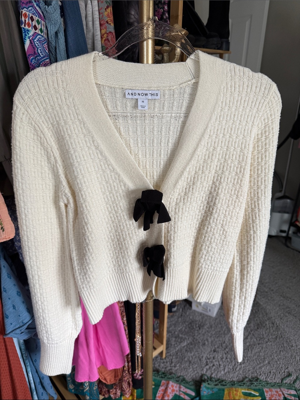 And Now This Double Bow Cardigan XS - Picture 2 of 4